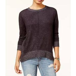 Hippie Rose Marled Side-Zip Sweatshirt Size Small